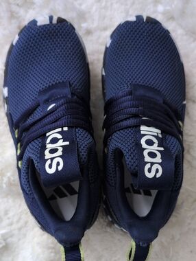 adidas Kids Navy Blue Slip-On Athletic Sneakers